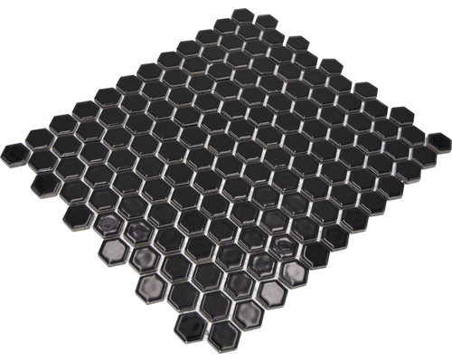 Mosaikmatte mit sechseckigen Keramikfliesen