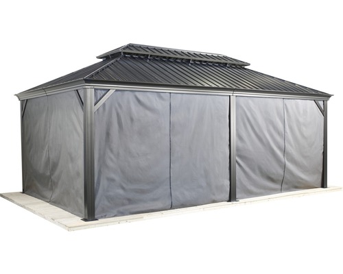 Pavillon avec rideaux pour plus d''intimité