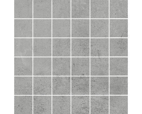 Mosaïque en grès cérame fin HOMEtek Grey mat 29,8x29,8 cm lot de 3