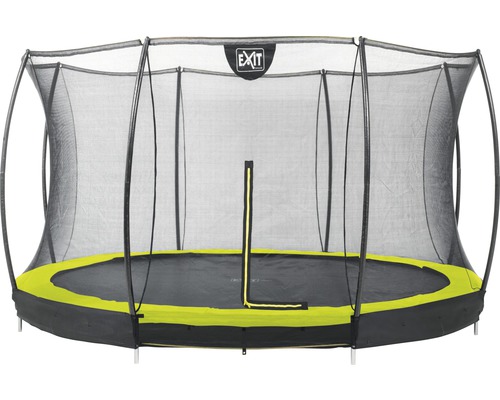 Trampoline EXIT Silhouette Ground avec filet de sécurité Ø 366 cm lime-0