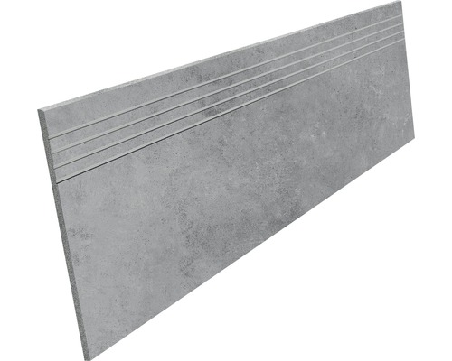 Marche en grès cérame fin HOMEtek anthracite mat 30 x 120 cm