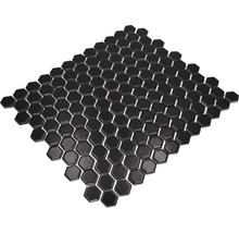 Mosaïque céramique Hexagon HX065 uni noir mat 26x30 cm