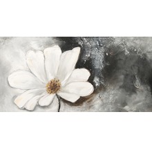 Gemälde mit weißer Blüte auf Leinwand