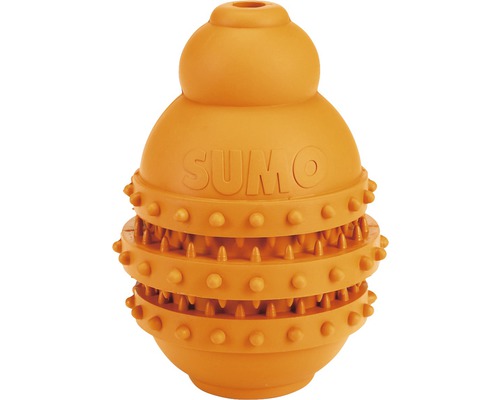 Hundespielzeug Karlie Sumo Play Dental 10x10x15 cm orange Hundespielzeug aus Gummi in Sumoform