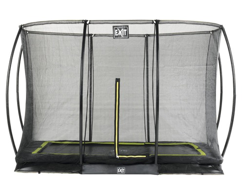 Trampolin EXIT Silhouette Ground mit Sicherheitsnetz 214x305 cm schwarz