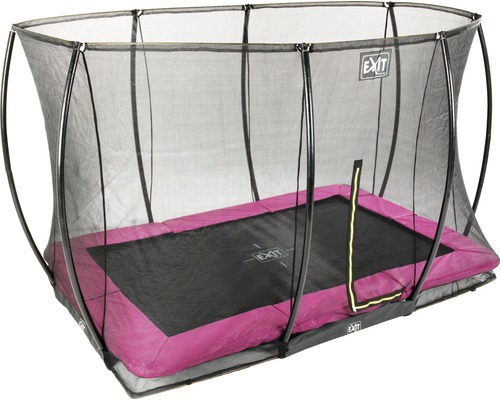 Trampoline de jardin rectangulaire avec filet de sécurité