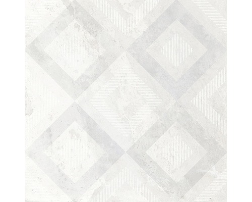 Feinsteinzeug Dekorfliese Brooklyn blanco 33,15 x 33,15 cm