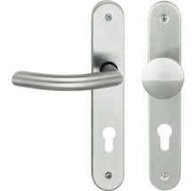 Garniture de porte en acier inoxydable avec plaque longue et bouton de porte