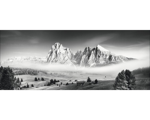 Tableau en verre Mist & Mountain 50x125 cm