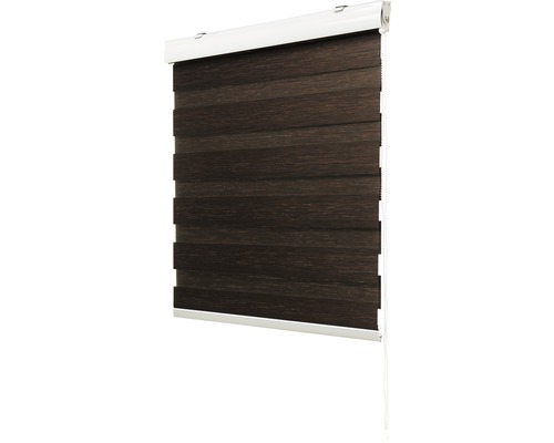 Store enrouleur avec des bandes horizontales pour le contrôle de la lumière