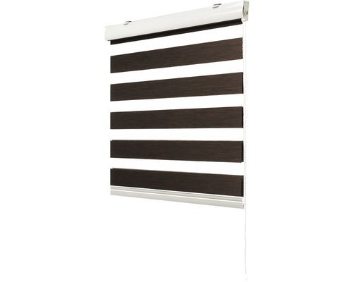 Store enrouleur double avec des bandes horizontales pour la décoration de fenêtres