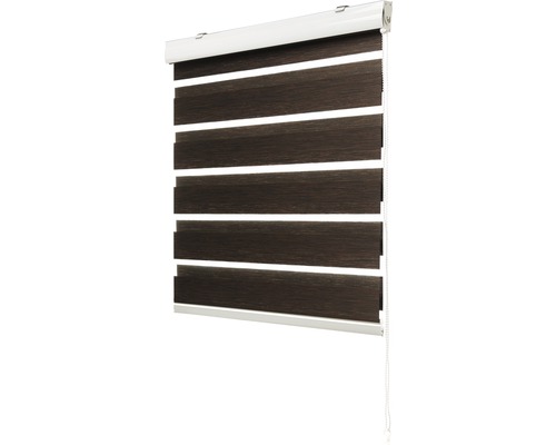 Store enrouleur double à rayures horizontales