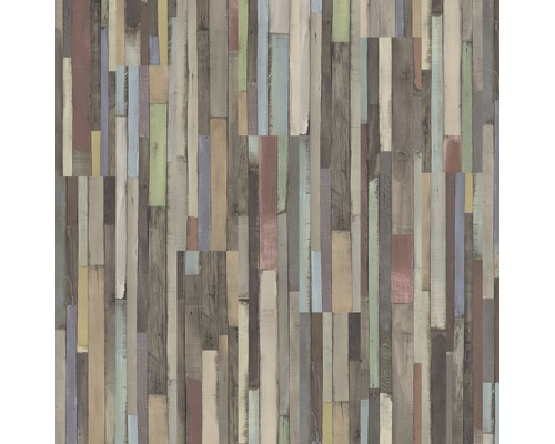 Papier peint avec motif de planches en bois