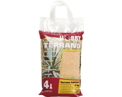 Bodengrund HOBBY Terrano Kalzium 5 kg natur Hobby Terrano Kalzium Bodengrund für Terrarien, 4 Liter Packung