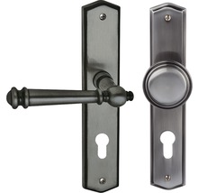 Garniture de ferrures de porte avec béquille et bouton pour portes intérieures