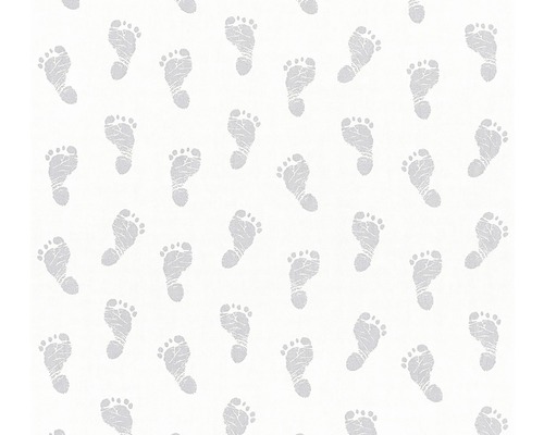 Papier peint intissé 35863-1 Little Stars petits pieds argent