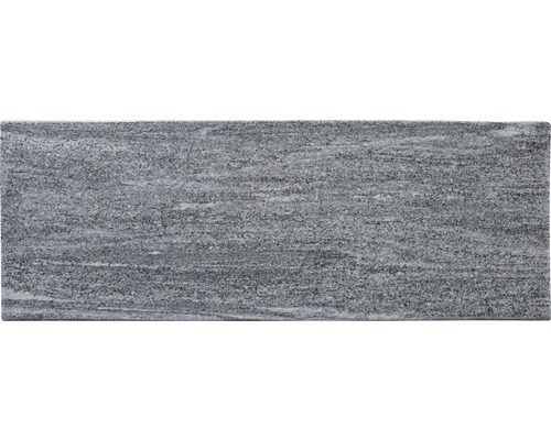 Bordure de piscine margelle FLAIRSTONE Arctic Gneiss élément droit gris 1 côté long arrondi 115 x 35 x 3 cm