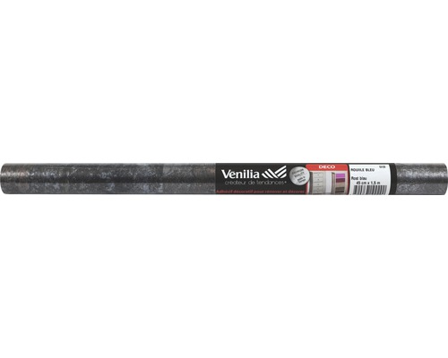 Venilia film décoratif bleu chiné, environ 45 cm x 1,5 m