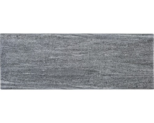 Bordure de piscine margelle FLAIRSTONE Arctic Gneiss élément droit gris 2 côtés longs arrondis 115 x 35 x3 cm