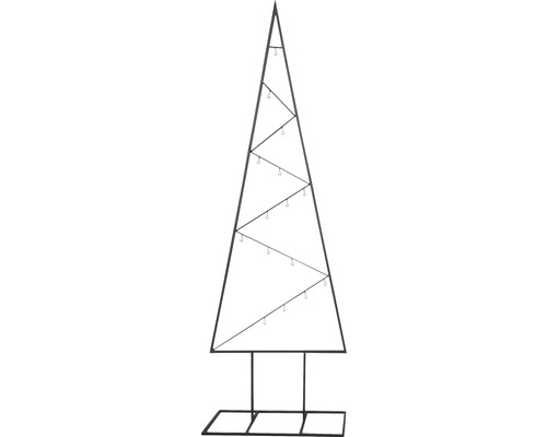 Dekoobjekt Weihnachtsbaum mit Ornament Metall H 150 cm schwarz