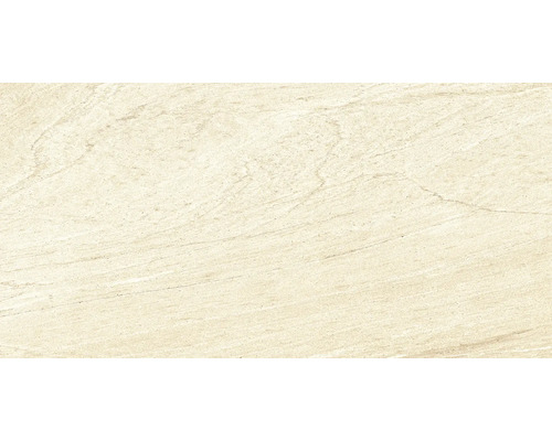 Carrelage sol et mur en grès-cérame fin Sahara 45 x 90 cm crème