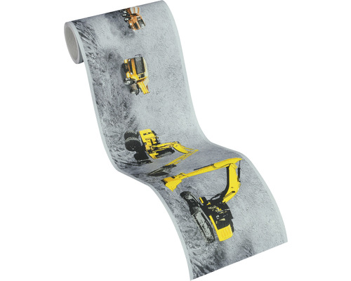 Rouleau de papier peint avec motif de pelleteuse