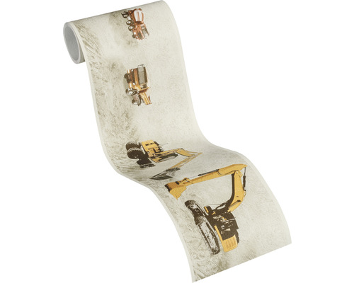 Rouleau de papier peint avec motif de véhicule de chantier