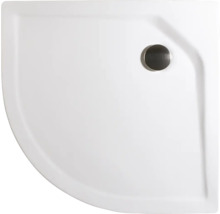 Receveur de douche quart de cercle avec garniture de vidage