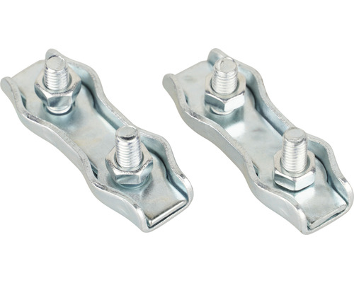 Deux serre-câbles en métal