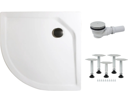 Kit complet receveur de douche SCHULTE ExpressPlus 90 x 90 x 3.5 cm blanc lisse EP20077 04