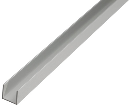 Profilé en U alu argent 15x10x1,5 mm, 2 m Profilé en U alu argent 15x10x1,5 mm, 2 m