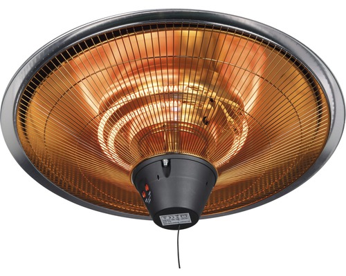 Deckenheizstrahler mit Heizelement und Schutzgitter