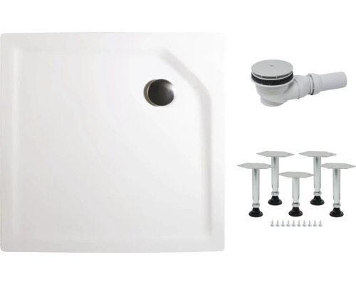 Kit complet receveur de douche SCHULTE ExpressPlus 90 x 90 x 3.5 cm blanc lisse EP20090 04