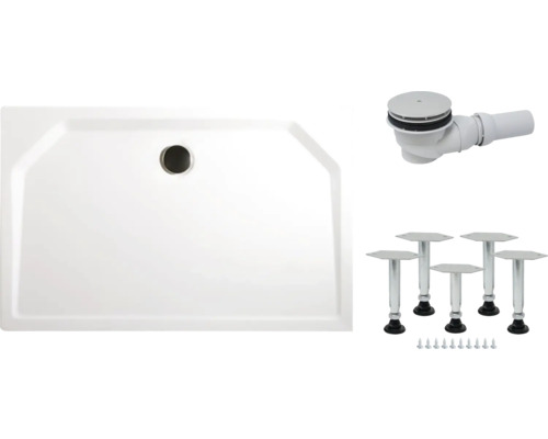 Kit complet receveur de douche SCHULTE ExpressPlus 80 x 100 x 3.5 cm blanc lisse EP20100 04 Kit complet receveur de douche SCHULTE ExpressPlus 80 x 100 x 3.5 cm blanc lisse EP20100 04