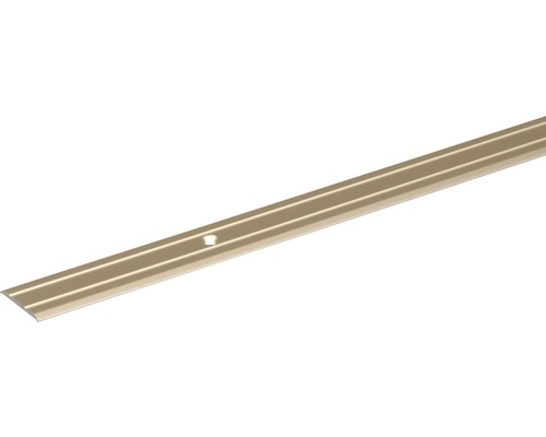 Übergangsprofil Alu gold eloxiert 25x1,8 mm, 0,9 m Metall-Übergangsprofil mit Befestigungsloch