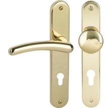 Garniture de ferrures de porte avec poignée et bouton pour portes intérieures