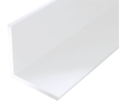 Profilé d'équerre PVC 10x10x1 mm, 2 m, isocèle blanc Profilé d'équerre PVC 10x10x1 mm, 2 m, isocèle blanc