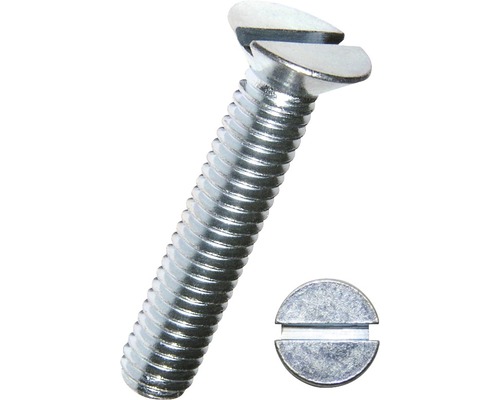 Vis à tête fraisée avec fente DIN 963 M2,5x16 mm galvanisée, 100 pièces