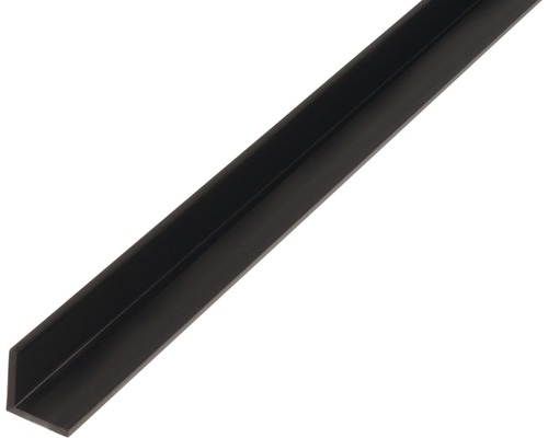 Profilé d'équerre PVC 20x20x1,5 mm, 2 m, isocèle noir