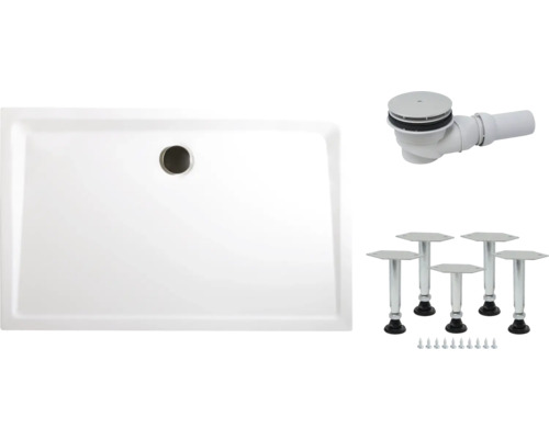 Kit complet receveur de douche SCHULTE ExpressPlus 75 x 90 x 3.5 cm blanc lisse EP207590 04