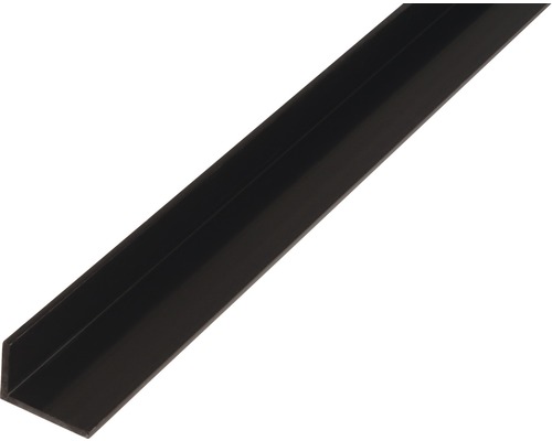 Profilé d'équerre PVC 20x10x1,5 mm, 2 m, isocèle noir