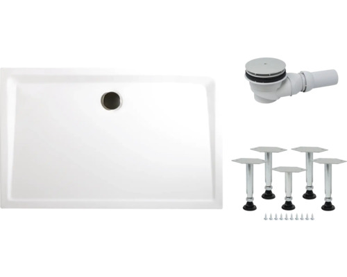 Kit complet receveur de douche SCHULTE ExpressPlus 90 x 100 x 3.5 cm blanc lisse EP209010 04