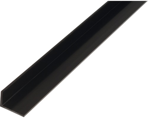 Profilé d'équerre PVC 40 x 10 x 2 mm, 2 m, isocèle noir