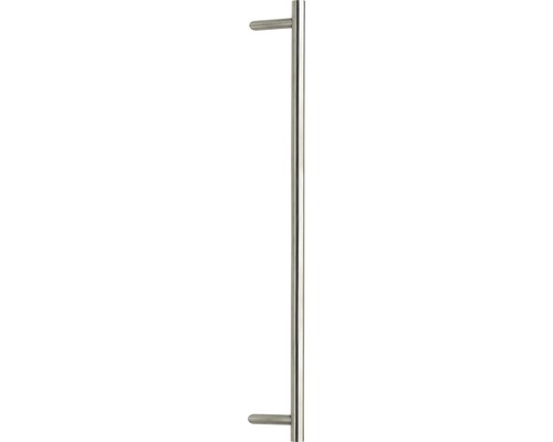 Poignée-poussoir/set de poignée ARON 238 acier inoxydable avec poignée intérieure Poteau métallique avec deux broches