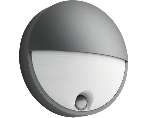 Plafonnier LED extérieur Piave anthracite 12 W 1000 lm d 30 cm IP54 avec  détecteur de mouvement - HORNBACH