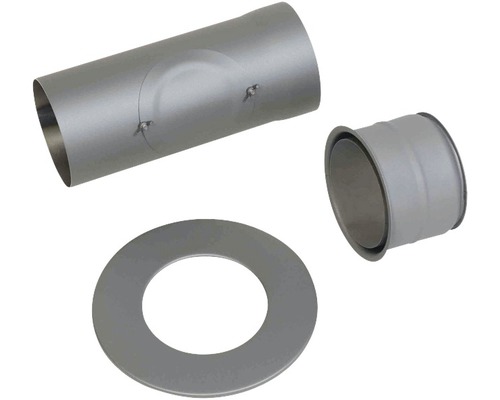 Auspuffrohrset mit Rohren und Dichtung für Ofen- und Kamininstallationen