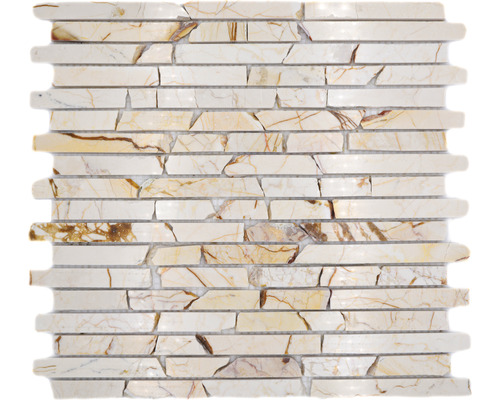 Mosaïque en pierre naturelle Quadrat golden cream poli 30.5x32.2 cm-0