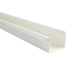 Chéneau Marley rectangulaire plastique blanc de signalisation RAL 9016 DN 70 mm 2000 mm-thumb-0