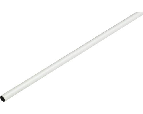 Barre de penderie ronde, pour charge moyenne, 600 mm, blanc, 1 pièce Tube métallique blanc