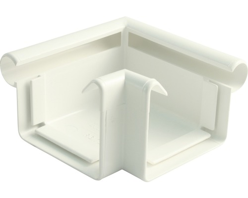 Angle extérieur Marley plastique carré 90° blanc de signalisation RAL 9016 DN 70 mm Pièce d''angle en plastique pour goulotte de câbles